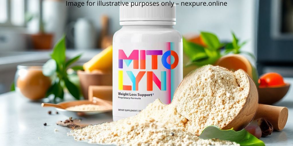 Container of Mitolyn powder with natural ingredients.